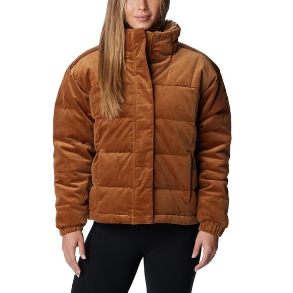 Columbia Women Ruby Falls Novelty Jacket Size US XL Camel Brown Corduroy - Picture 1 of 6